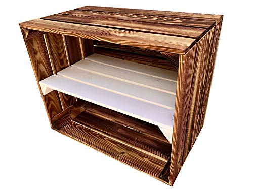 Ecobox Vintage Déco B 2SM, caja de frutas, bricolaje, caja de vino de madera, ideal como zapatero, ideal para muebles, tamaño 50 x 40 x 30 cm