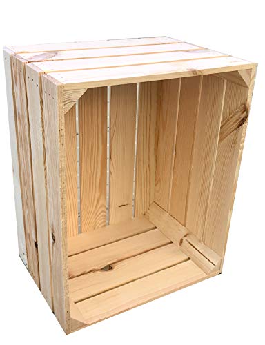 EcoBox Vintage Deko N 1 - Caja de madera para fruta o vino (ideal como zapatero, perfecto para la construcción de muebles, dimensiones 50 x 40 x 30 cm)
