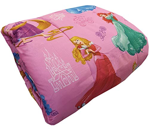 Edredón de invierno Disney – Marvel original para cama individual 1 plaza 170 x 260 cm niño niña (Disney Princesas)