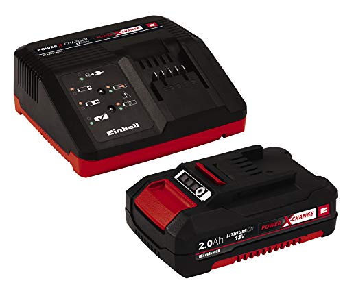 Einhell 4512040 Kit con Cargador batería de Repuesto de 18 V, 2, 0 W, 21 V, Negro, Rojo, 2.0 Ah, duración de carga: 30 minutos