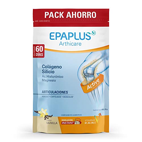 Epaplus Articulaciones Colágeno + Silicio + Ácido Hialurónico INSTANT (652gr, sabor vainilla)