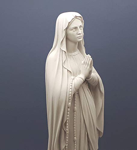 Estatua de mármol fundido griego Virgen María Virgen María 15.7 pulgadas