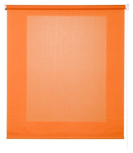 Estores Basic- Enrollable Traslúcido , Naranja, 90x175 cm