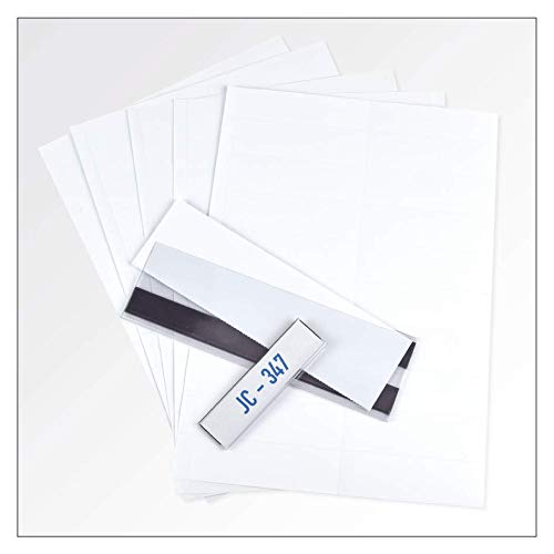 Etiquetas perforadas 100 x 30 mm, para portaetiquetas 100 x 33 mm, para imprimir uno mismo en hojas DIN A4 (5 hojas de 16 etiquetas = 80 etiquetas 100 x 30 mm)