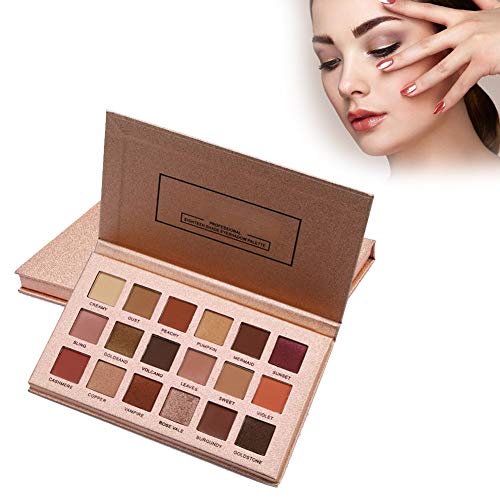 Eye Shadow, Professional 18 colores Eye Shadow Pearl Matte Eyeshadow Palette Set de maquillaje cosmético (Rose Gold)