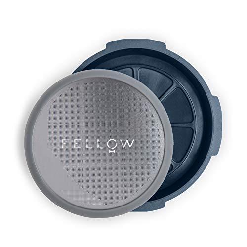 Fellow Filtro reutilizable y accesorio accionado por presión para cafetera aeropress con estilo espresso, inmersión sin goteo y preparación fría en casa piedra azul