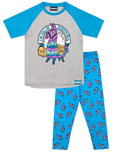 Fortnite Pijamas de Manga Corta para niños Llama Multicolor 7-8 Años