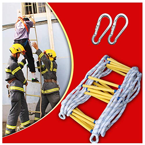 GAOWF Emergencia Incendios Escalera Cuerda, La Seguridad Resina Suave Escalera de Cuerda, Fácil de Instalar y Sencillo de Desmontar para Adultos y Niños, Peso hasta 200Kg (Size : 12m)