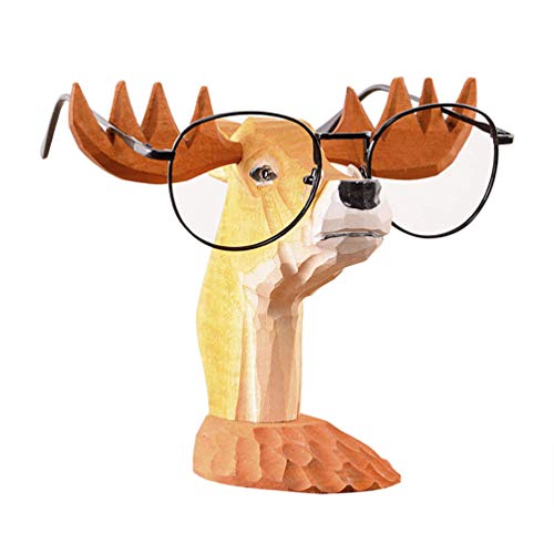 Garneck - Soporte para gafas de madera en forma de ciervo