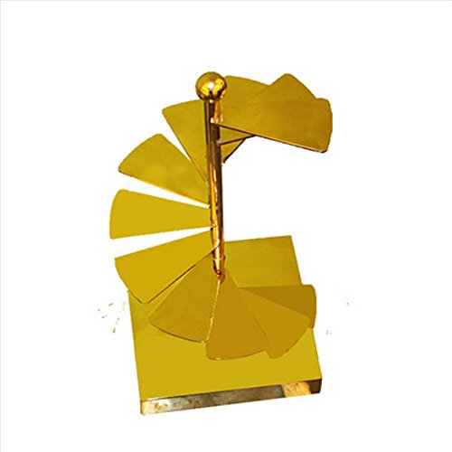 GH Ornamentos De Oro Escalera De Caracol De Acero Inoxidable De Acero Inoxidable De Titanio De Acero Inoxidable Sala De Estar Modelo De Oficina