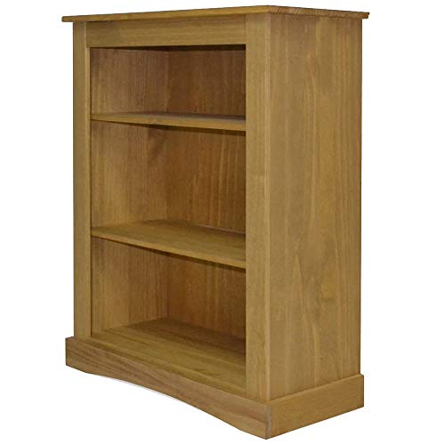 GOTOTOP - Estantería de 3 niveles de madera de pino, estantería para libros, para salón, oficina, dormitorio, 81 x 29 x 100 cm