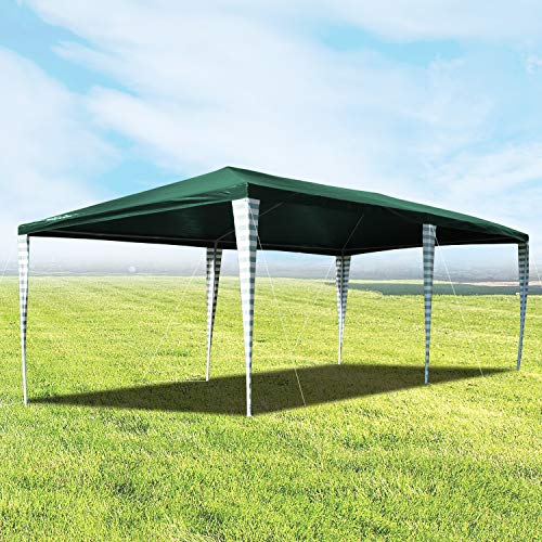 Hengda Cenador de jardín 3 x 6 m con protección UV para Fiestas, Carpa para Bodas y Fiestas al Aire Libre, jardín, Acampada, Verde