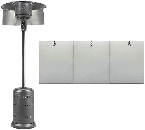 ISAKEN Escudo Reflector del Calentador de Patio, Cubierta de lámpara de Calor para Exteriores, Reflector de Enfoque de Calor para Gas Natural Redondo y Propano, 3PCS