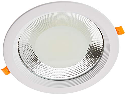 Jandei - Downlight LED COB redondo empotrar, 30W 3000 lúmenes (= bombilla 250W), luz blanca natural 4200K para salón, cocina, tienda, negocio, oficina