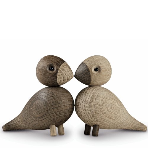 Kay Bojesen Denmark - Juego de 2 Figuras (Madera), diseño de pájaros, Color marrón