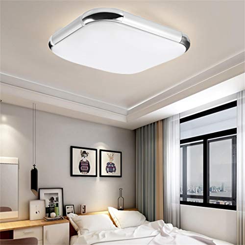 Lámpara de techo 15W 1200lm 30 * 30cm Plafón Cuadrado Blanco frío 6500K Impermeable IP45 Interior Techo para Salón Cocina Dormitorio Pasillo[Clase de eficiencia energética A+]