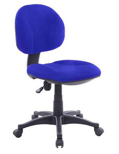 Lisa Azul Silla giratoria tapizada para estudio despacho o escritorio juvenil con ruedas, ideal para teletrabajo.Silla de oficina giratoria con gas y asiento tapizado