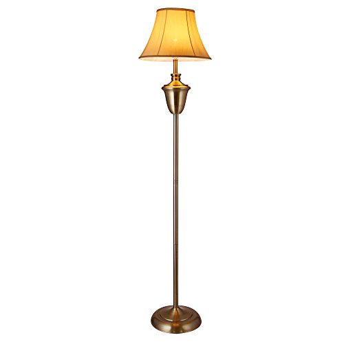 [lux.pro] Lámpara de pie LED Elegante (E27) - Ø 35cm - Lámpara de salón Beige/Blanco