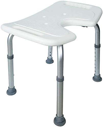 LZQ - Taburete de ducha (35 – 51 cm, altura regulable, asiento de ducha antideslizante, asiento de ducha de aluminio y plástico para personas embarazadas (Tipo 3)