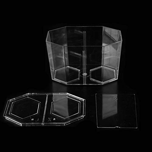 MAXIAOQIN Dos de los Peces Guppy Splits Tazón de acrílico del Acuario Acuario Betta Transparente Acuario del criadero Aislamiento Breeding Box (Color : Transparent, Size : 19.5x11x12cm)