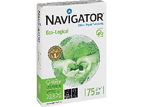 Navigator Eco-Logical - Pack con 500 hojas de papel para fotocopiadora, A4, 75 gr