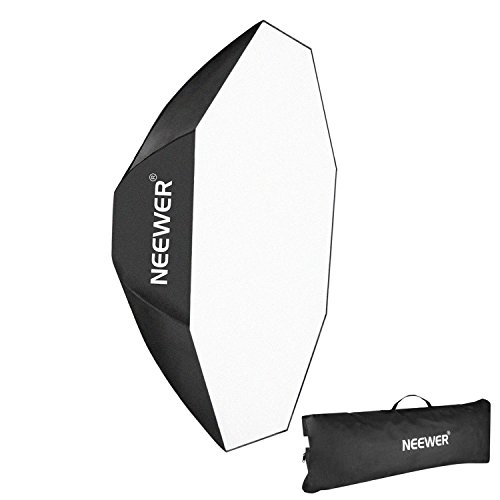 Neewer - Softbox Octogonal de 60 cm con Anilla de Velcro y Bolsa para Flash Speedlite Studio, para fotografías
