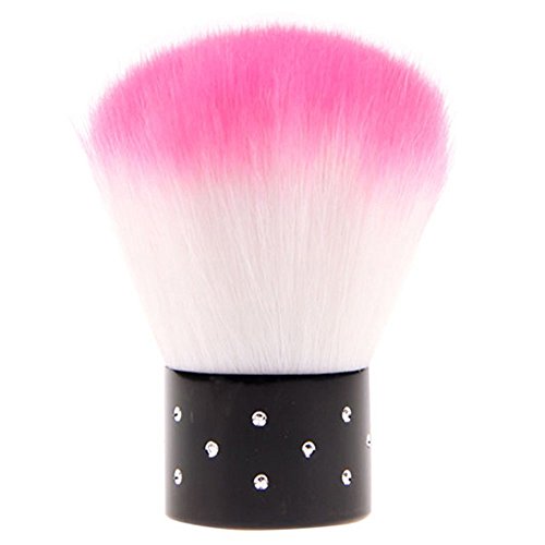 NiceButy - Brocha suave para maquillaje, limpieza o manicura de uñas gel UV, con aplicaciones de estrás, color aleatorio