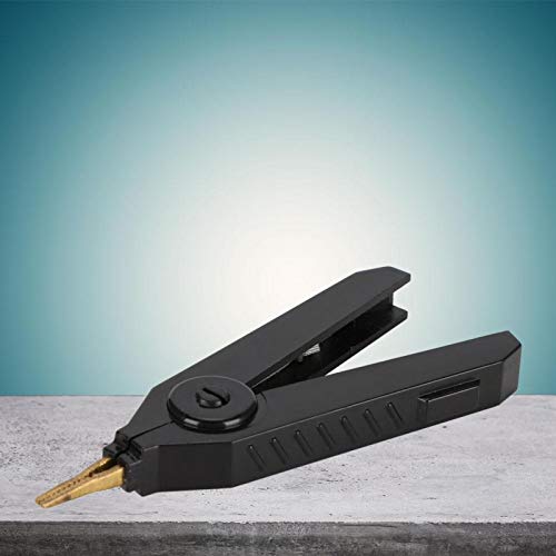 Pinza de prueba de pinza de medidor de pinza plana de baja resistencia de alta precisión para oficina para hogar para fábrica(black)
