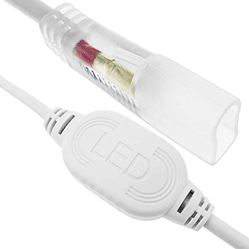 PrimeMatik - Enchufe conexión eléctrica para LED Neón Flex LNF 2 pin 16x8mm 220VAC