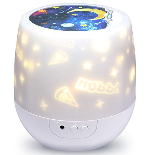 Proyector Estrellas, Lampara Niños Dormir Giratoria Regulable 360 Lámpara Lampara bebe Para BeBés Niños y Adultos 6 Color Regulable Combinaciones