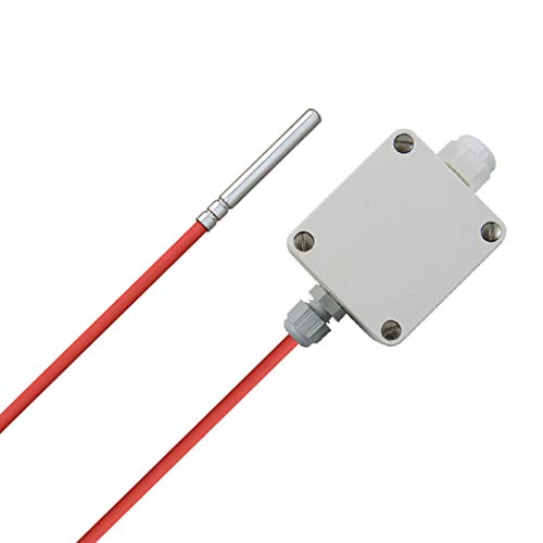 PT1000 - Medidor de temperatura, carcasa con cable de conexión de silicona, salida activa, rango de medición ajustable, sonda de temperatura, 2 metros