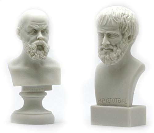 Sócrates y Aristóteles filósofo griego Busto cabeza Set Estatua Escultura