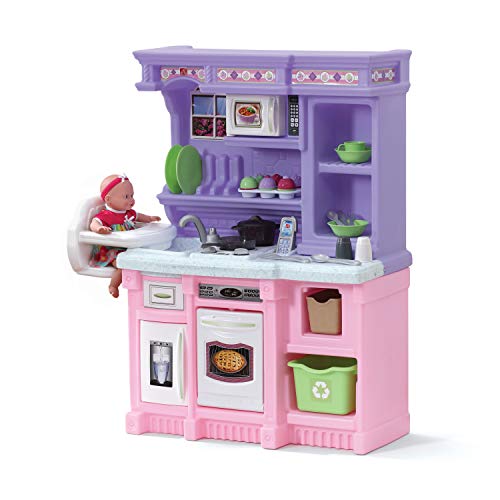 Step2-Little Baker's Kitchen Cocina de Juego, Color Rosa, 14.00 x 28.00 x 41.00 Inches (825199)