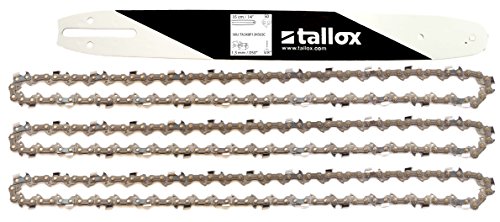 tallox 1 Espada y 3 Cadenas de Sierra 3/8" 1,3 mm 50 eslabones 35 cm Compatible con Stihl