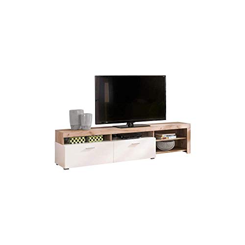 Tresice France - Mueble para TV Iris (140 cm), color roble y blanco