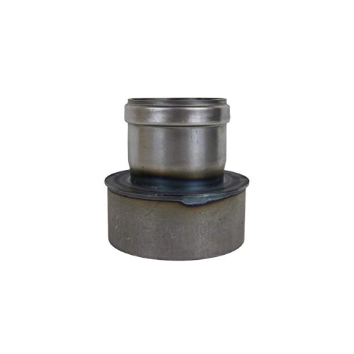 Tubo de estufa de pellet para chimenea, ampliación de 80 mm a 120 mm, color gris y negro, sin barnizar (80 mm a 120 mm, sin pintar)