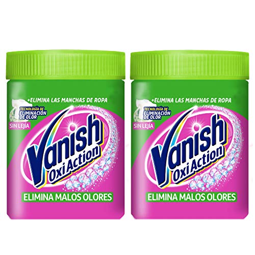 Vanish Oxi Action Elimina Olores- Quitamanchas para Ropa Blanca y de Color con Eliminación del Olor, en Polvo, Sin Lejía - Pack de 2 x 840 g