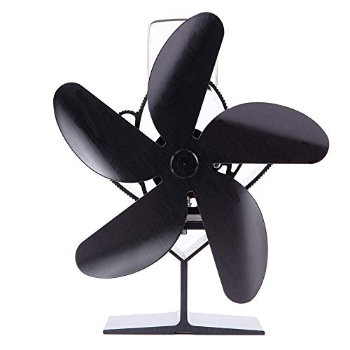 Ventiladores para Chimeneas Kuchoow Ventilador de Estufa - 5 Aspas de Ventilador - Mudo Diseño - Diseño Ecológico - Circulación de Aire Caliente