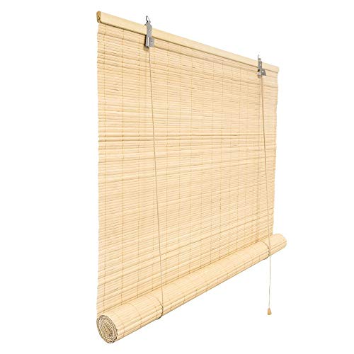 Victoria M. - Klemmfix Persiana Estor de bambú 80 x 160 cm Color Natural - Montaje sin perforación