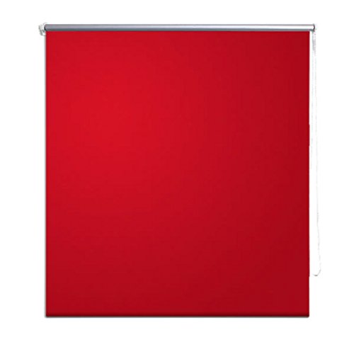 vidaXL Estor para Ventana Rojo 120x175 cm Persiana Enrollable Clip Seguridad