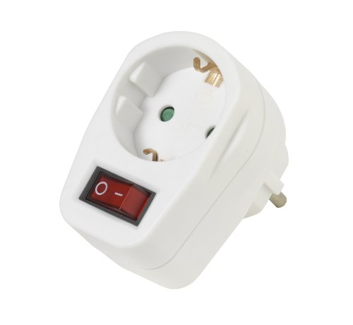 Vivanco 22396 - Protector de sobretensión (indicador LED, interruptor de encendido), blanco