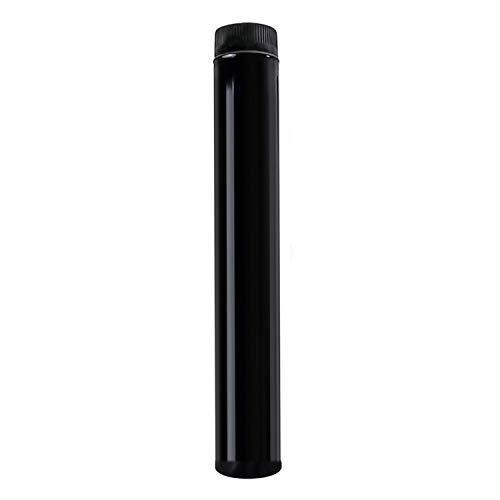 Wolfpack Tubo de Estufa Acero Vitrificado Negro Ø 120 mm, Ideal Estufas de Leña, Chimenea, Alta resistencia, Color Negro Ø