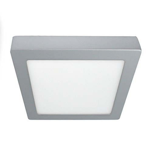 Wonderlamp W-E000062 Downlight LED de superficie cuadrado gris 20W Luz Neutra (4200K), 20 W