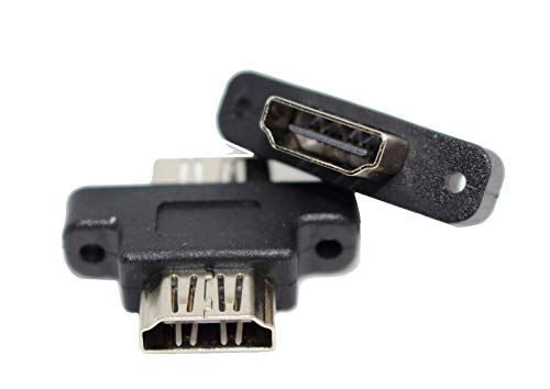 Adaptador de HDMI Hembra a HDMI Hembra con Orificios de fijación a Panel