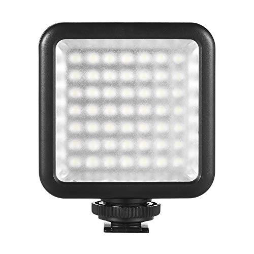 Andoer Mini LED Luz, Luz de Video LED 49 Regulable para Estudio Fotografía, Lámpara LED de vídeo para cámara Canon Nikon y videocámara
