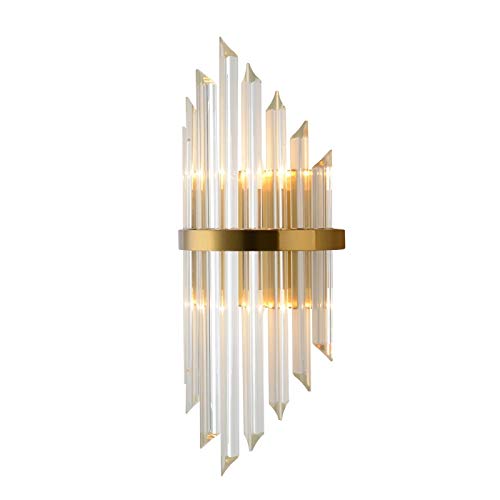 Apliques de pared Posmoderna luz de la lámpara de cristal pared de lujo de la sala creativo sencillo dormitorio del fondo de la cabecera de televisión nórdica pared del pasillo de la lámpara