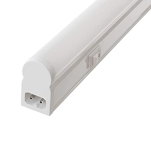 Barra de luz LED, 90 cm, 12 W, color blanco neutro mate, incluye cable de conexión de 1,5 m, enchufe y material de montaje, lámpara de cocina, lámpara de taller, lámpara de cocina, lámpara de trabajo