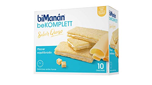 biManán be KOMPLETT Sándwich con relleno sabor a queso. Rico en fibra y con 12 vitaminas. Caja con 10 unidades.