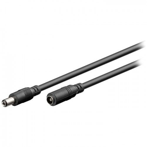 Cable alimentacion DC Hembra-Macho 5.5 x 2.1 mm 3 Metros Negro, Cablepelado