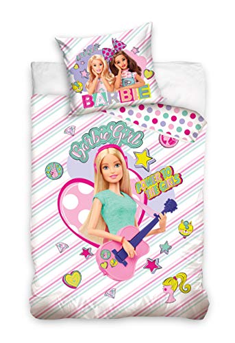 Carbotex Juego de cama Barbie funda nórdica 100% algodón